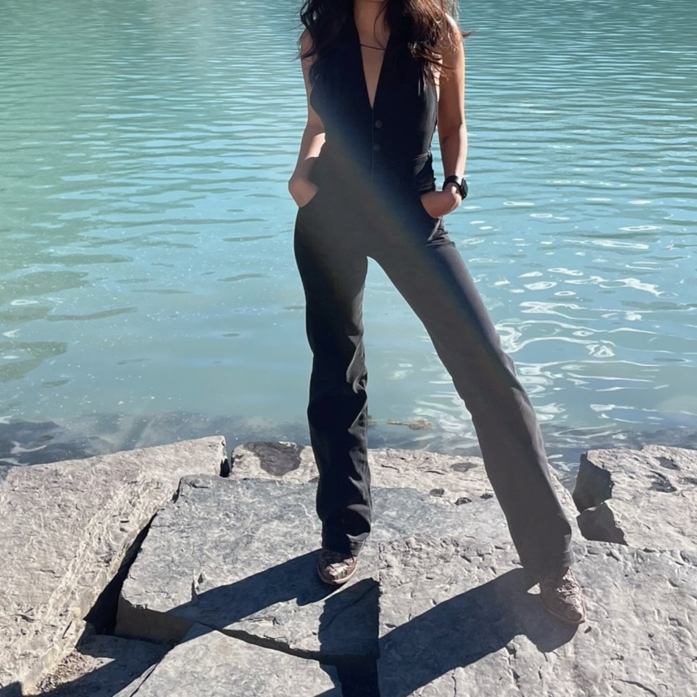 We The Free Charcoal Denim jumpsuit - Picture 8 of 10